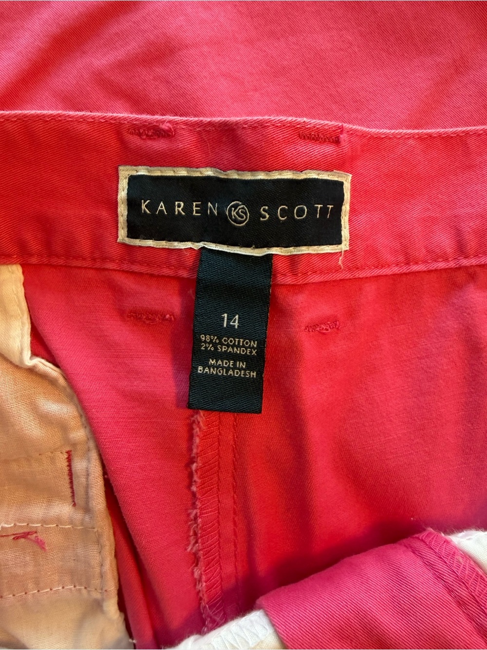 KAREN SCOTT Hot Pink Women's Capri Pants Size 14 - Picture 3 of 8